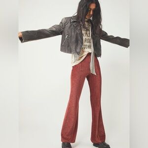 Free People Velvet Pull-On Flares